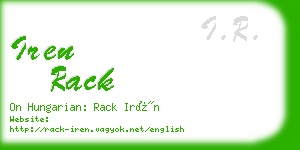 iren rack business card